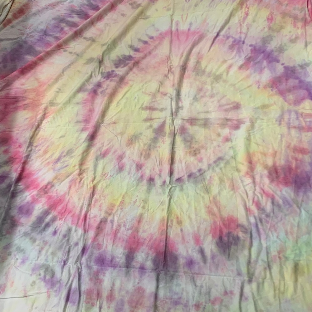 Oversized Handmade Tie-Dye Tapestry – Pastel Boho Wall Hanging (8’4” x 8’8”)